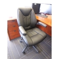 Black Leather Executive High back Office Chair Adjustable